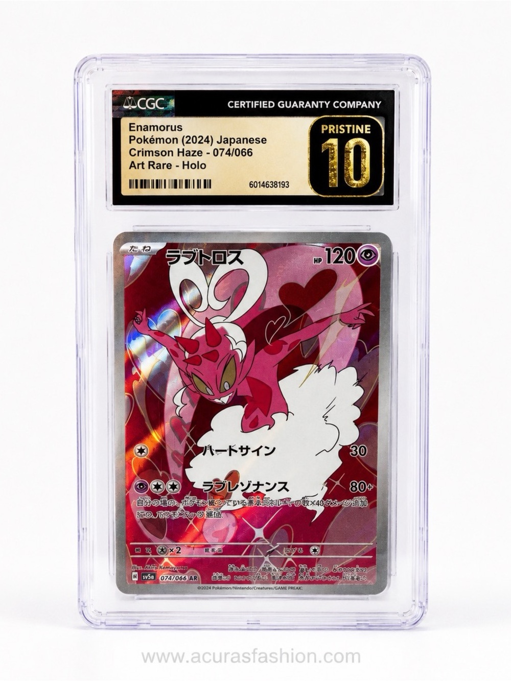 CGC 10 Pristine Enamorus AR 074/066 Crimson Haze